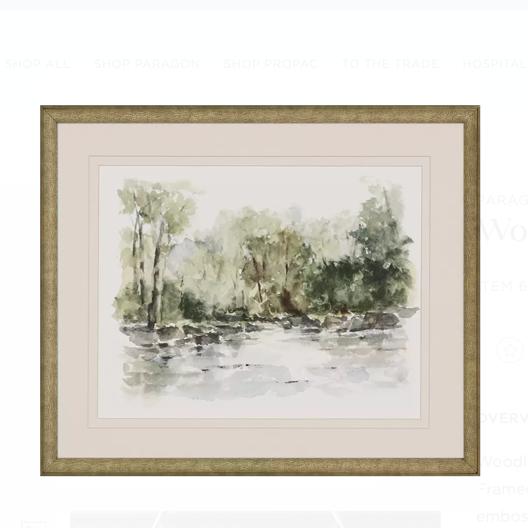 Print, Wooded Stream - Danshire Market and Design 