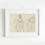 Print, Antique Horse & Man Sketch - Danshire Market and Design 