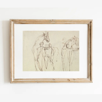 Print, Antique Horse & Man Sketch - Danshire Market and Design 