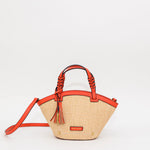 Montemare Palma Crossbody with orange leather accents on a white background