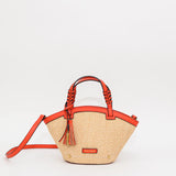 Montemare Palma Crossbody with orange leather accents on a white background