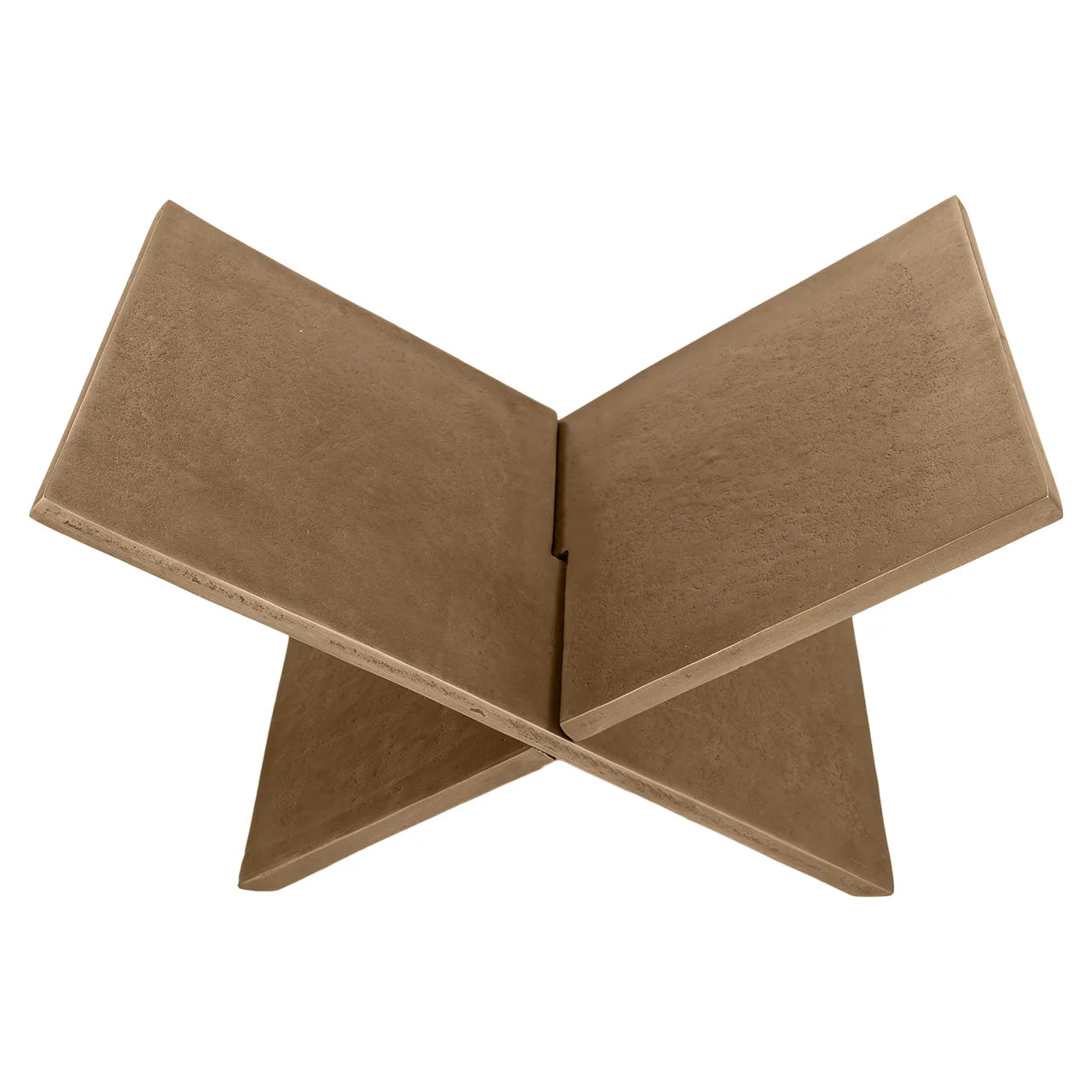 aluminum gold book holder on white background
