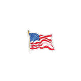 American flag cup accent on a white background
