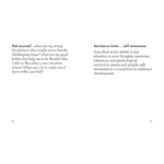 Text on a white background discussing resilience and self-awareness.