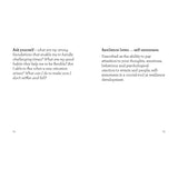 Text on a white background discussing resilience and self-awareness.