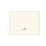 Beige card with a logo and text on a white background