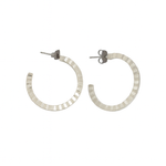 sterling silver dipped faceted hoops 