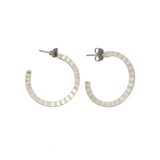 sterling silver dipped faceted hoops 