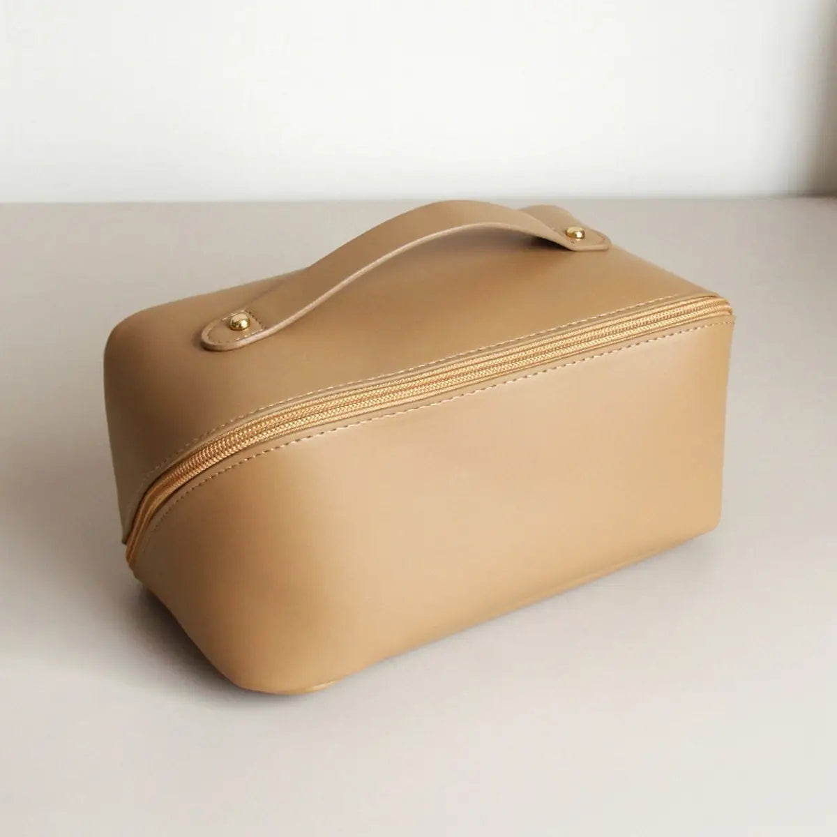 portable davies cosmetic bag khaki color