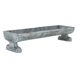 elongated jarlas footed tray on white background