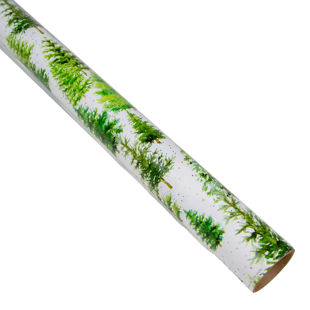 white christmas continuous wrapping paper roll 8ft