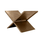 aluminum gold book holder on white background