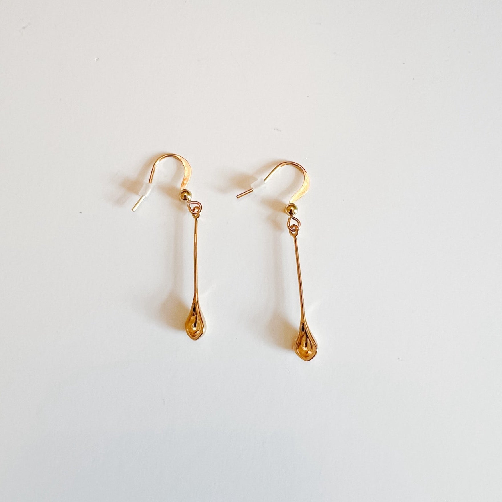 gold ball drop dangle earring