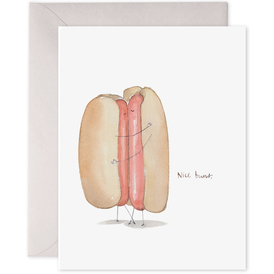 nice buns anniversary hotdog card