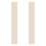 A rectangular fabric or paper product shown flat against a white background, featuring a central white vertical stripe flanked by two warm off-white/beige vertical stripes.