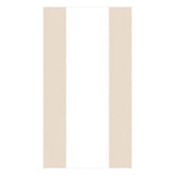 A rectangular fabric or paper product shown flat against a white background, featuring a central white vertical stripe flanked by two warm off-white/beige vertical stripes.