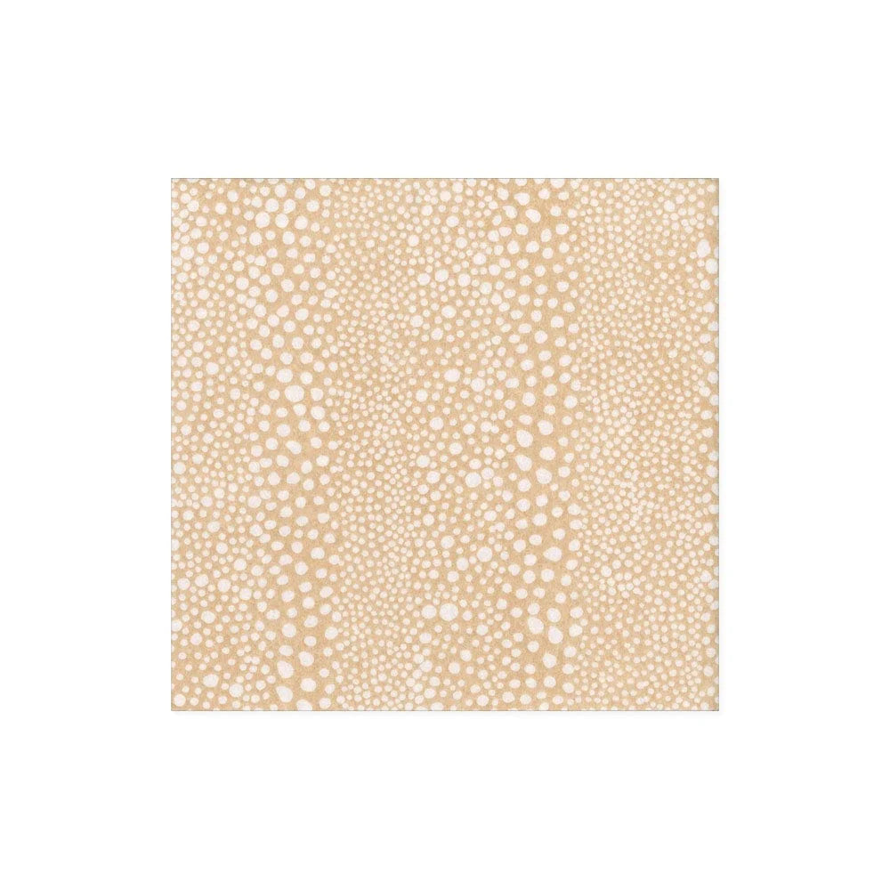 Beige paper napkin with a subtle pattern on a white background