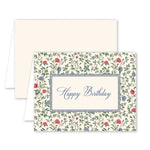 Floral birthday card with 'Happy Birthday' text on a white background