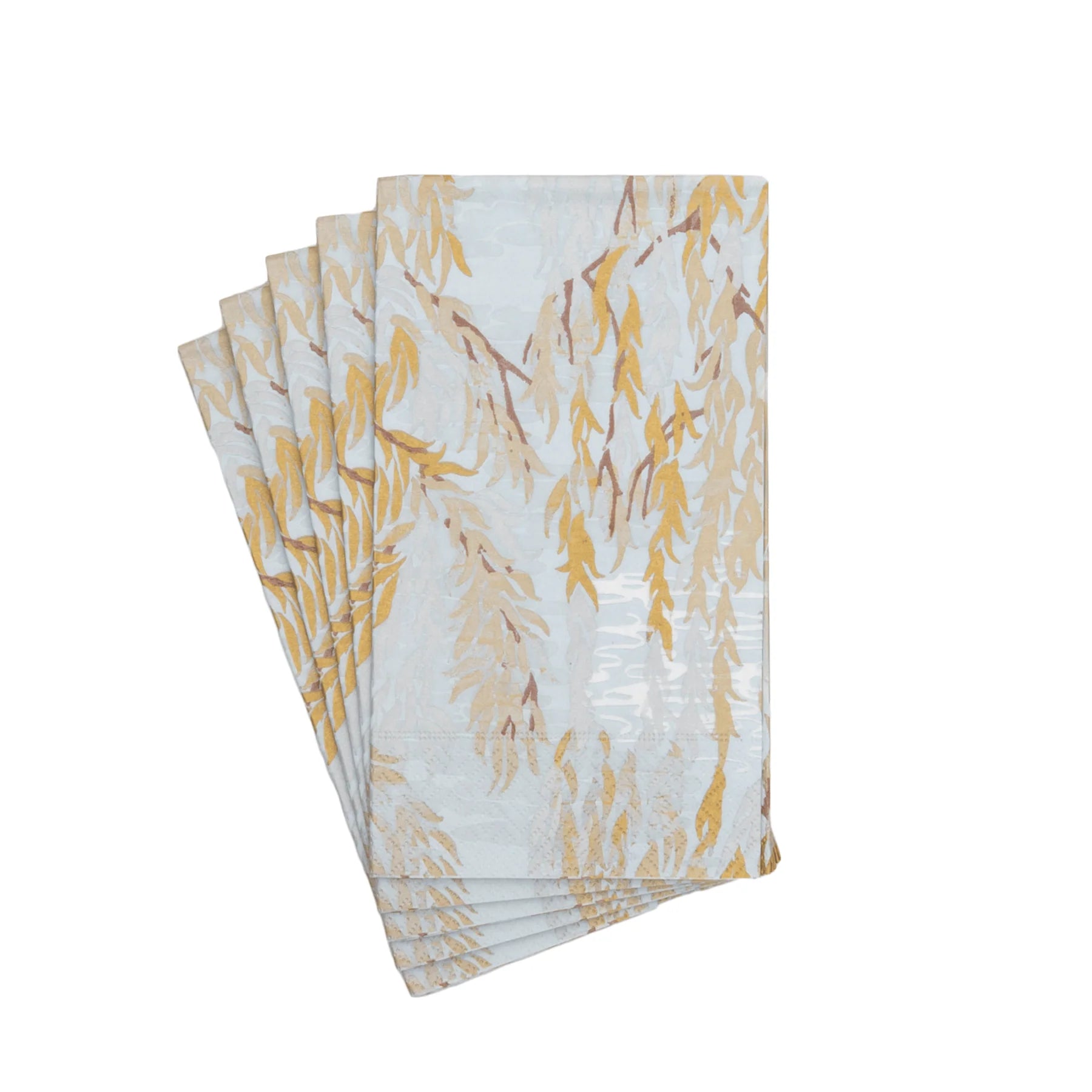 Set of napkins with a floral pattern on a white background