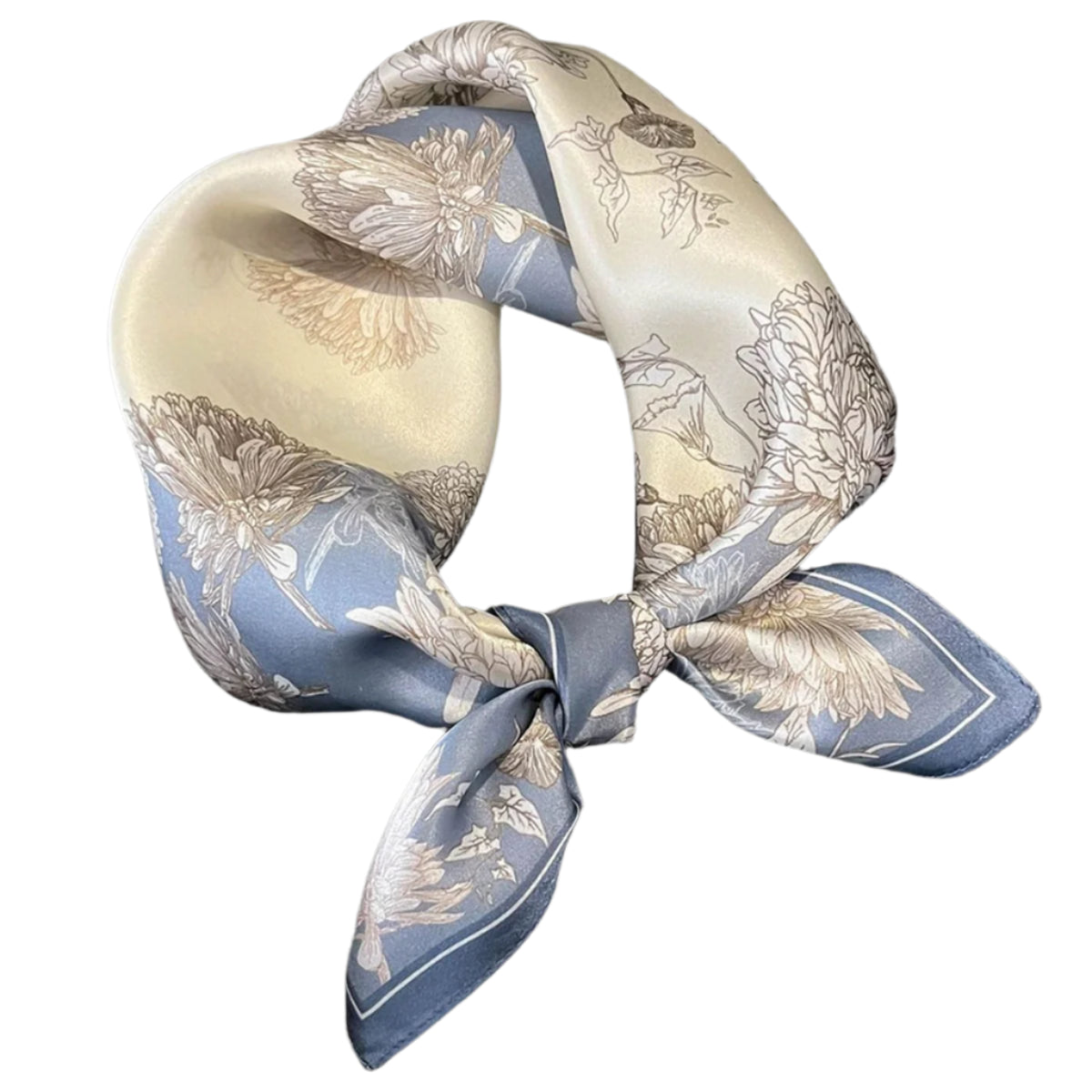 square floral silk scarf 