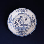 beatriz ball vida faenza 11" dinner plate with floral and landscape design on a black background