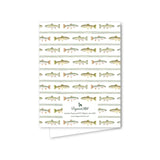 Card with fish pattern on a white background