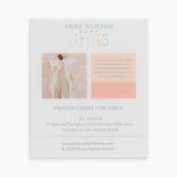 Packaging of Anne Neilson Home prayer cards for girls on a white background