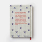 Book cover with decorative pattern and text on a white background