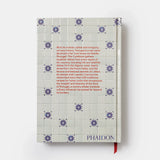 Book cover with decorative pattern and text on a white background