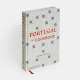 Book titled 'Portugal: The Cookbook' with a tiled design on the cover.
