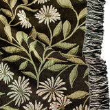 Textile with floral pattern and zebra stripe border