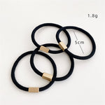 stretchy elastic simple hair ties, 2 colors