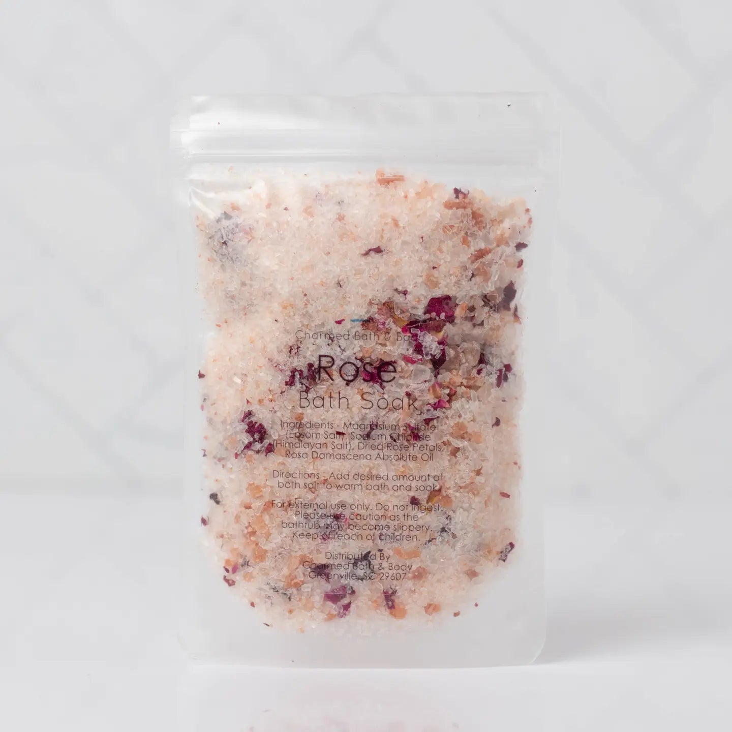 rose bath salt pouch