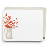 Flat Notes Stationery (Boxed Set of 8) - Autumn Berry Pitcher