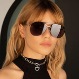 styled black aviator unisex sunglasses