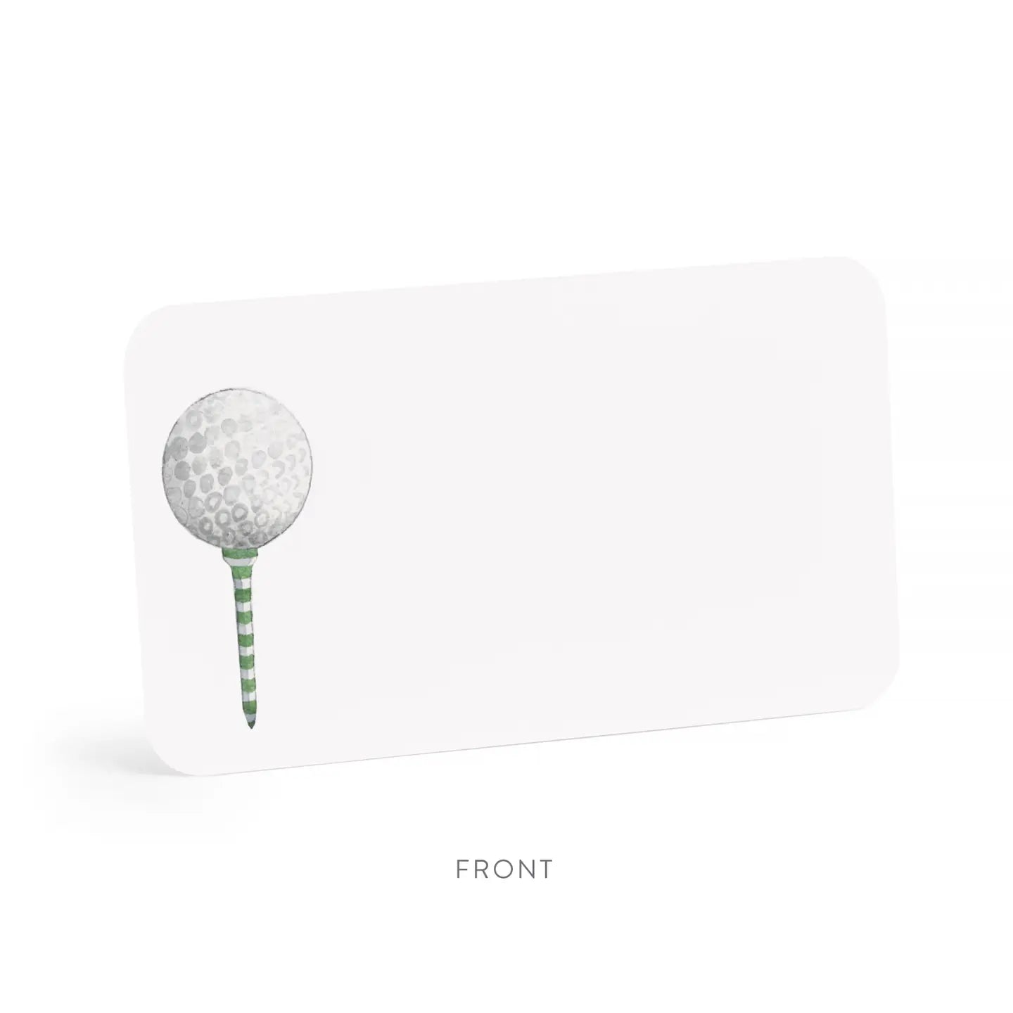 little note featuring a Golf ball on a tee with a white background
