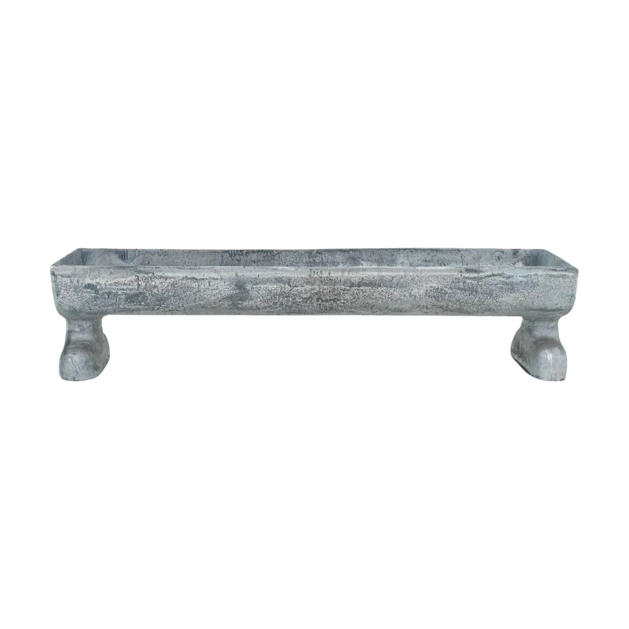 elongated jarlas footed tray on white background