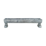 elongated jarlas footed tray on white background