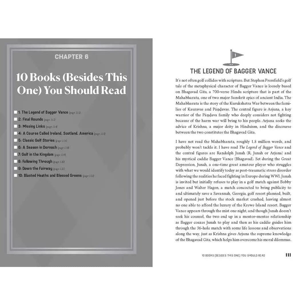 Book page with text and a flag icon on a white background