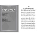 Book page with text and a flag icon on a white background