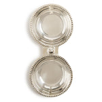 Silver Two Section Tidbit on white background