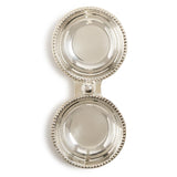 Silver Two Section Tidbit on white background