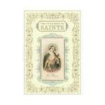 Book cover of 'The Little Book of Saints' with a decorative design and an illustration of a saint.