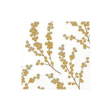 Cocktail Napkins - Berry Branches Gold
