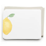 Set of greeting cards with lemon design on a white background