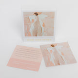 Set of prayer cards for girls with a woman's silhouette on a white background