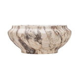 multicolor marble-like bowl on white background