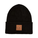 Classic Beanie With Big Brown C.C Logo, black