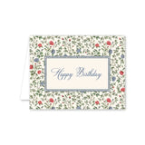 Floral birthday card with 'Happy Birthday' text on a white background