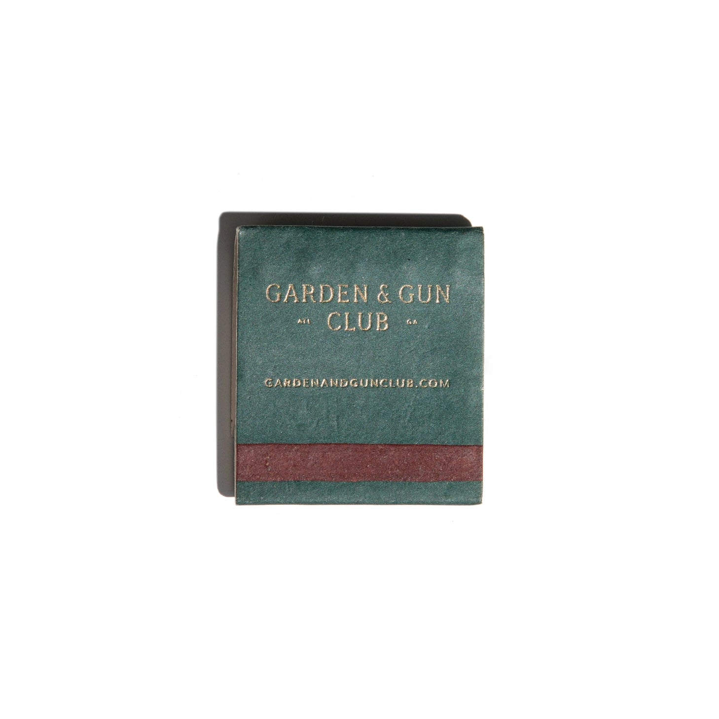Green matches with 'Garden & Gun Club' text on a white background